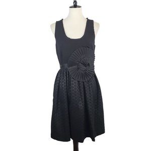Anthropologie Wendy Katlen Black Polkadot Bow Dress Size 8